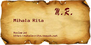 Mihala Rita névjegykártya