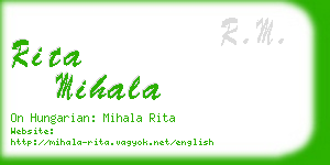 rita mihala business card